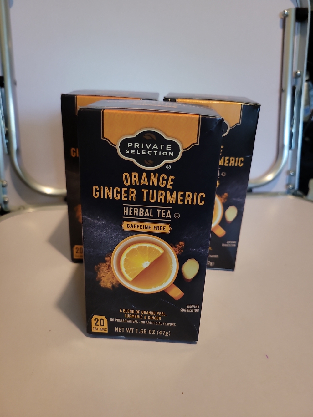 Private Selection Orange Ginger Turmeric Herbal Tea - Orange, Black